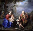 the holy family in a landscape